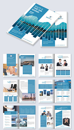 简洁大气企业商务画册cdr设计模板
