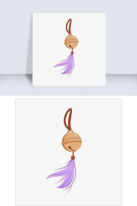 手绘圆形铃铛挂饰