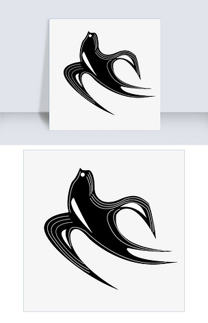 飞翔的燕子剪影插画下载-编号26410713-其他-我图网