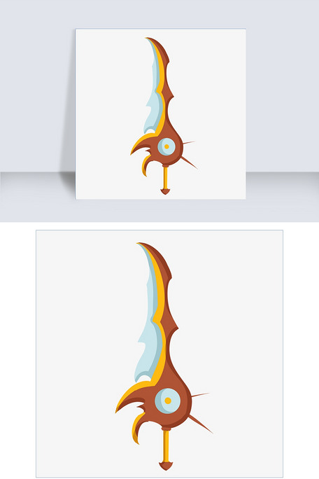 手绘屠龙宝刀插画