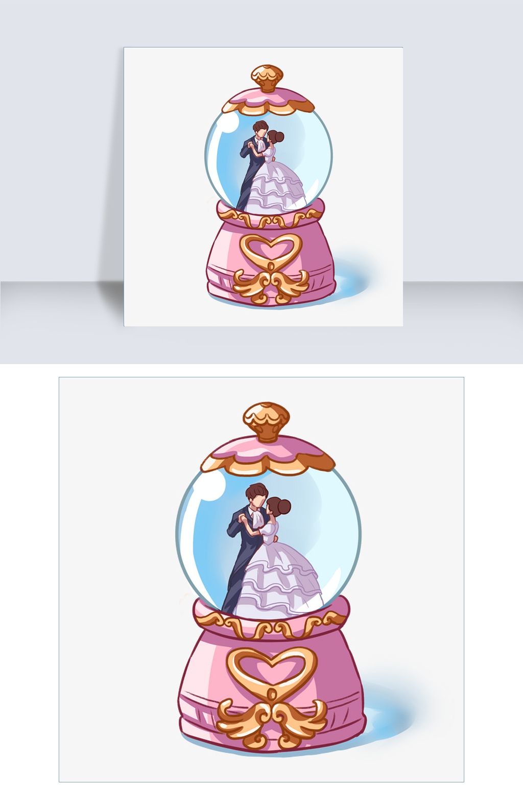 情人节音乐盒插画