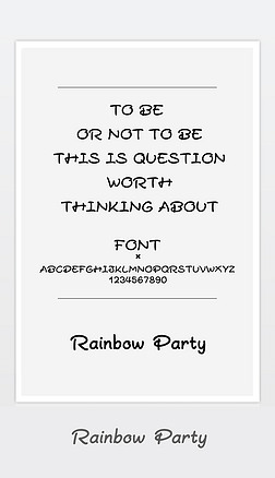 RainbowParty字体