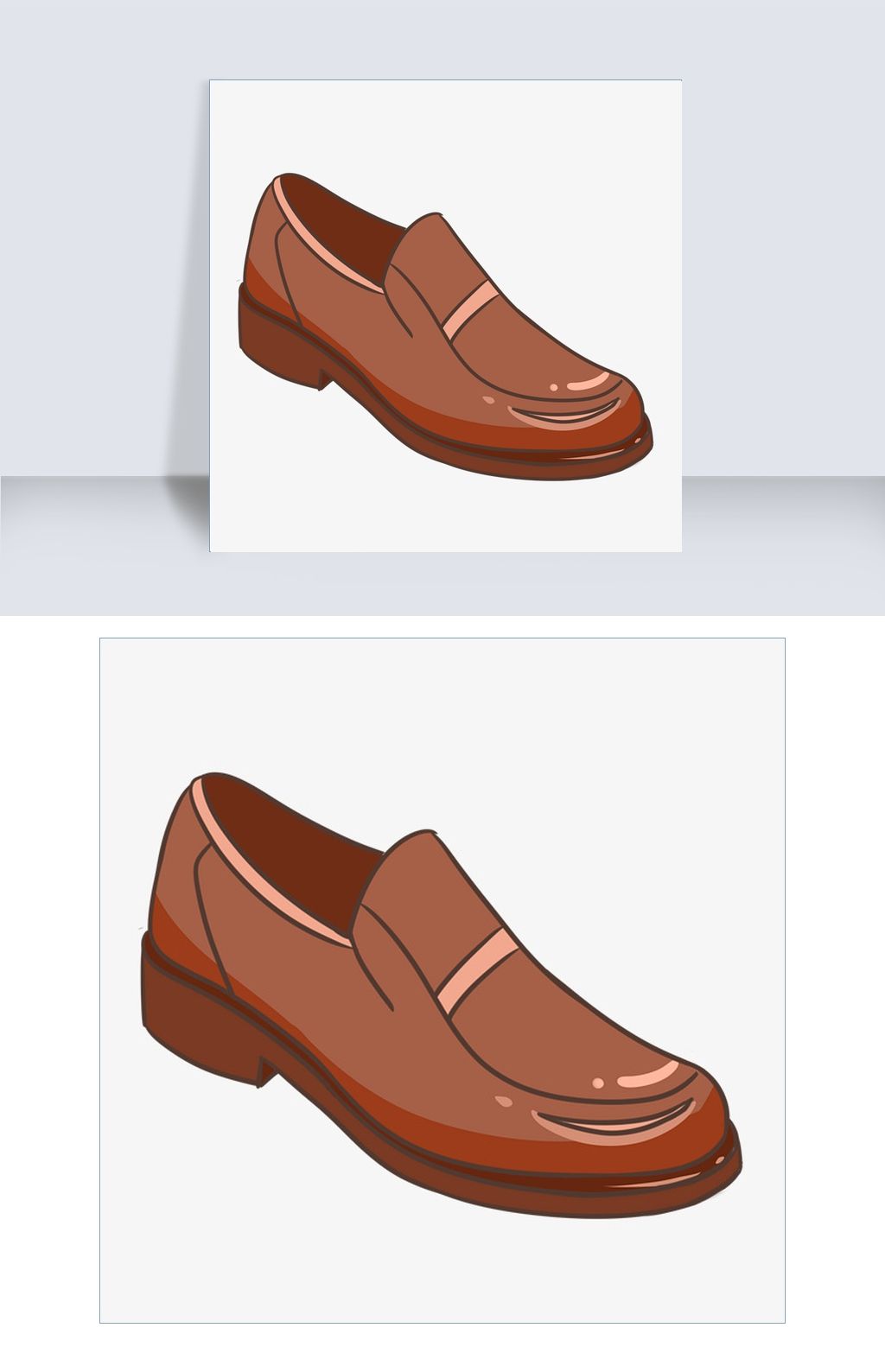 手绘男士皮鞋插画