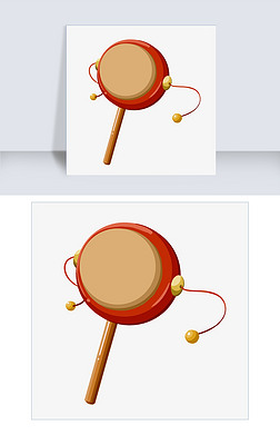 漂亮的拨浪鼓插画
