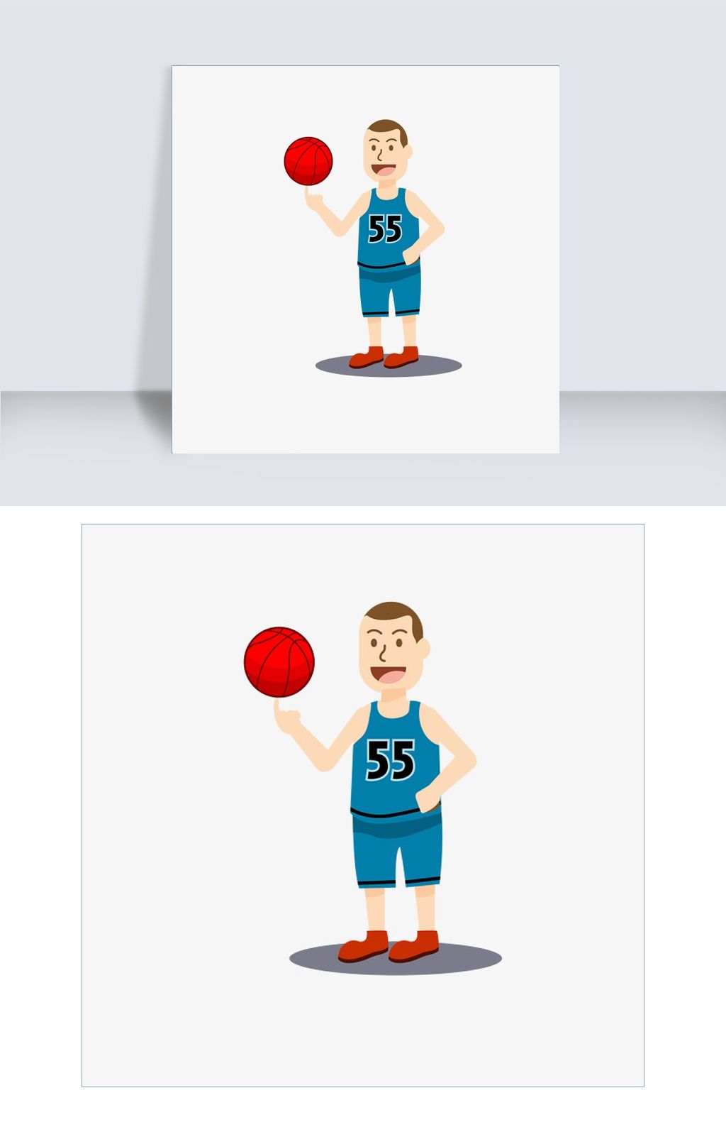 卡通旋转篮球矢量素材