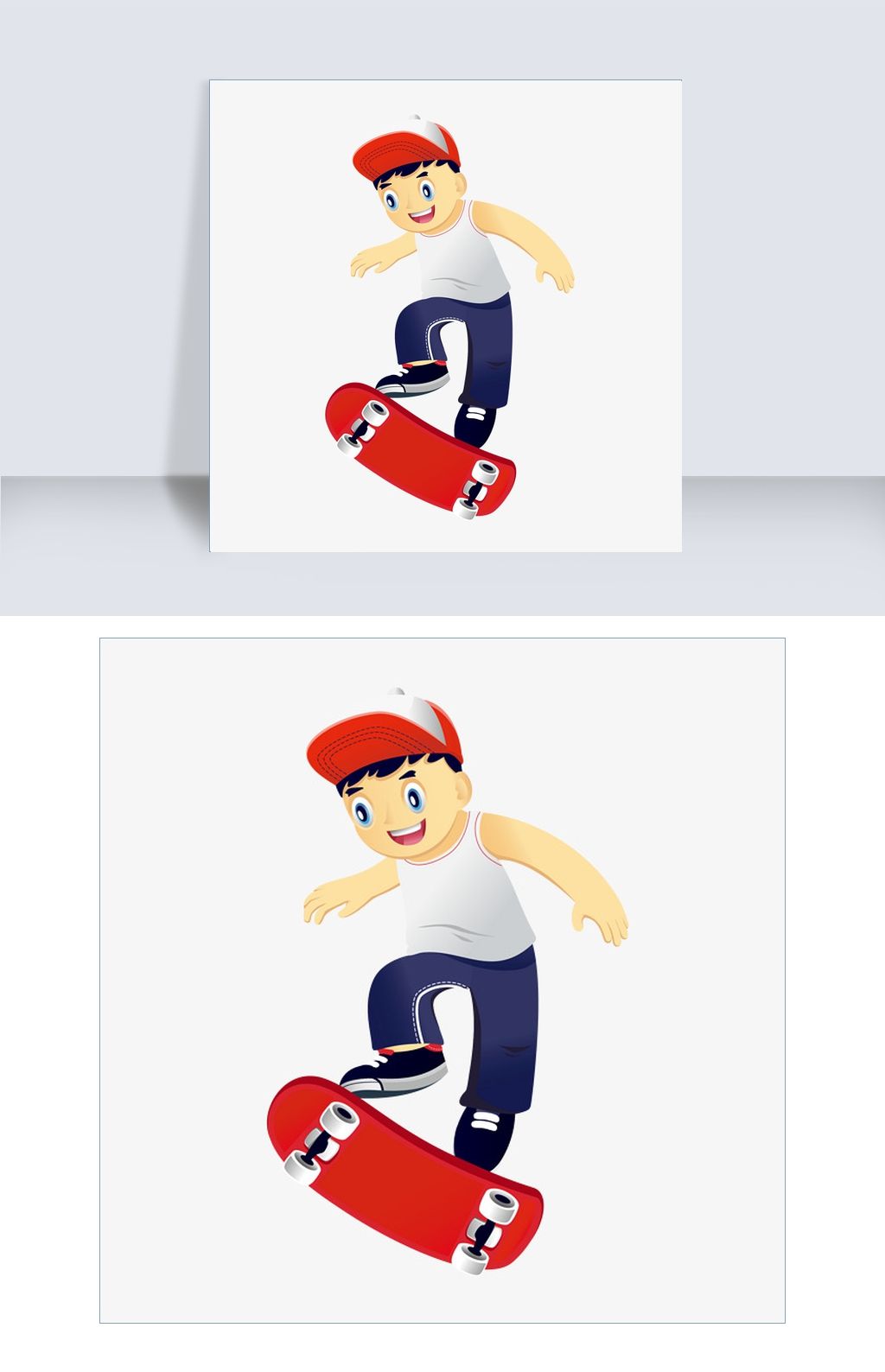 高难度滑板动作矢量素材