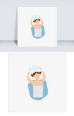 正在洗澡的女人的动作