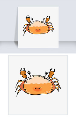 大蟹钳免抠元素|手绘水产海鲜螃蟹插画