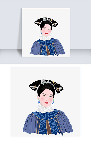 如懿传人物手绘妃子图