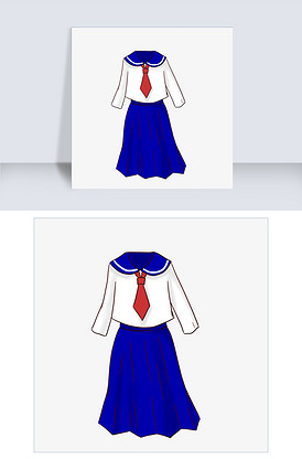 学生春秋装手绘插画