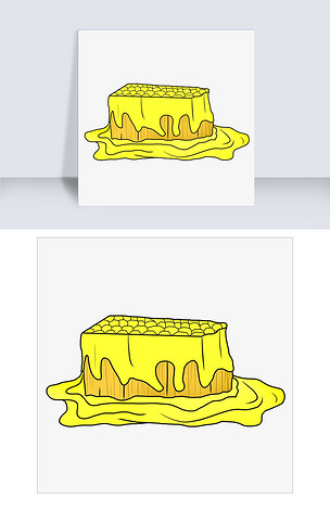 原生态养生蜂蜜插画