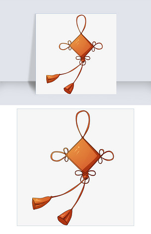 结婚挂饰同心结插画