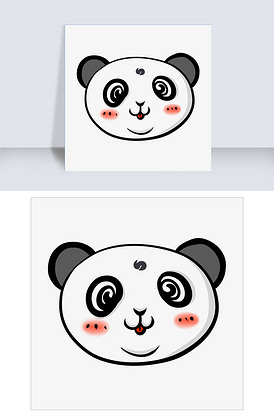 可爱吐舌头熊猫头像