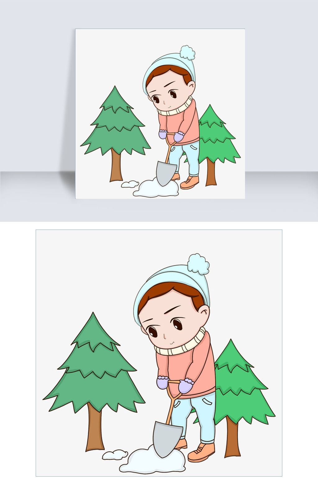 冬季在户外铲雪的孩子素材简介我图网提供冬季在户外铲雪的孩子下载