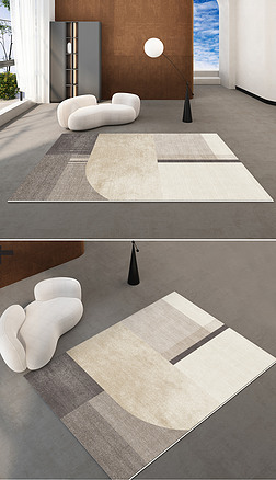 现代简约几何轻奢艺术地毯地垫图案设计
