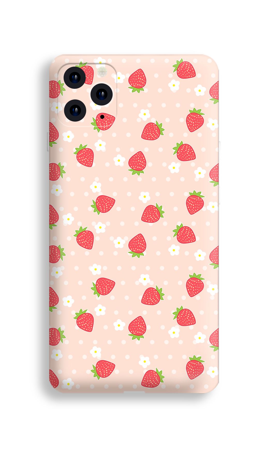 粉色少女心女生草莓手机壳psd