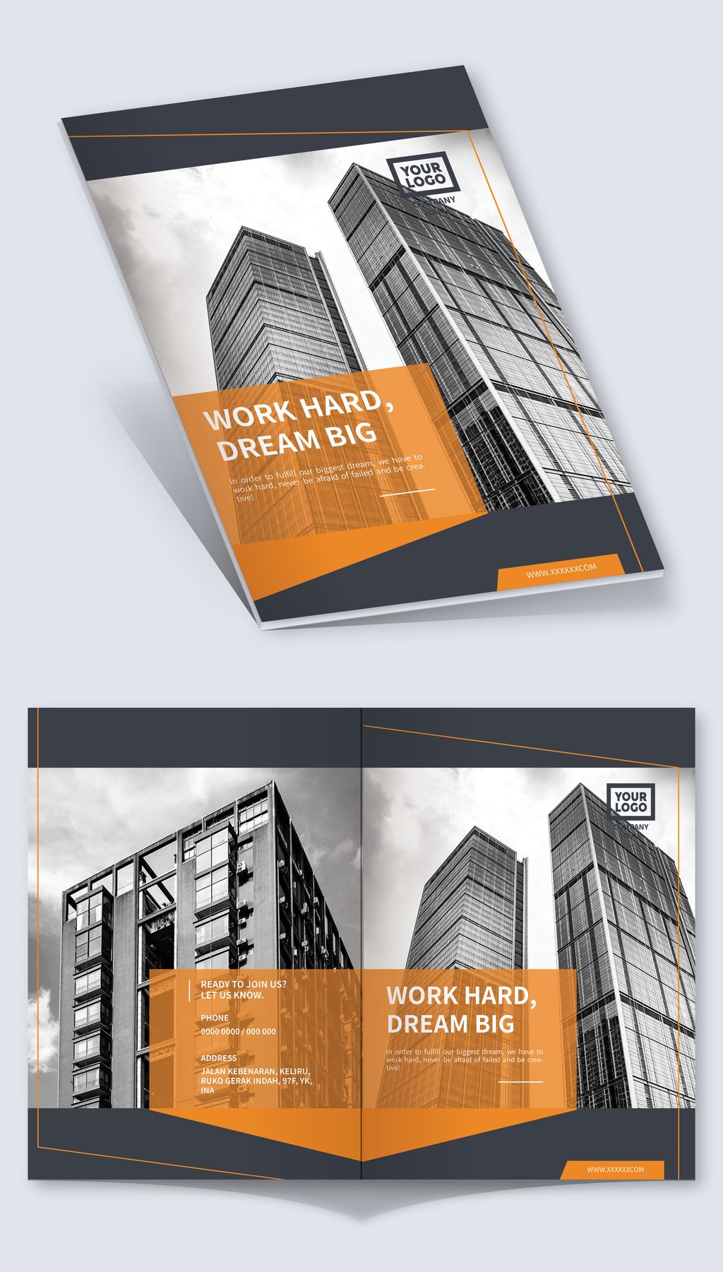 品牌企业文化公司画册宣传封面id设计模板