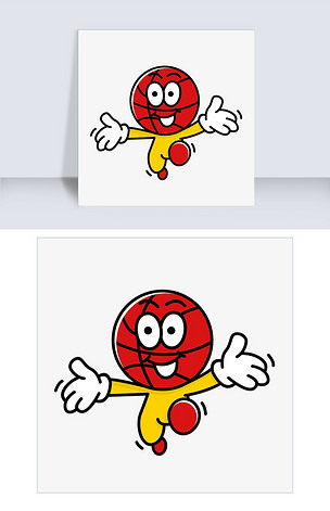 卡通可爱的篮球矢量素材