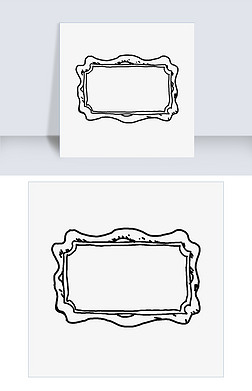 线描黑白边框设计元素