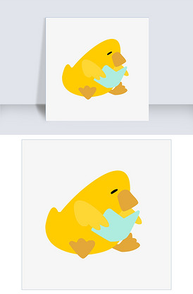 爱看书的鸭子矢量素材