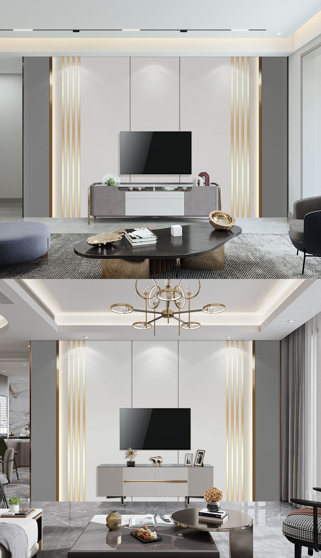 现代轻奢电视背景墙壁画下载-编号27695150-中式电视背景墙-我图网