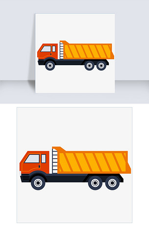 卡通矢量手绘云梯车