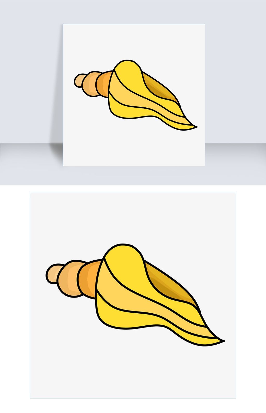 黄色小螺号矢量插画素材简介我图网提供黄色小螺号矢量插画