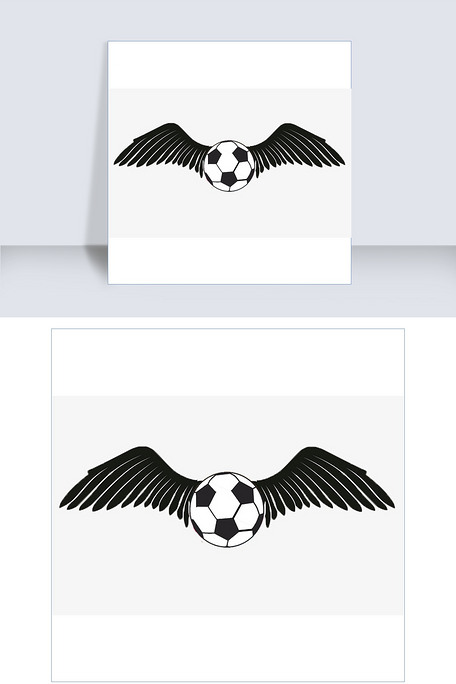 有翅膀的足球素材