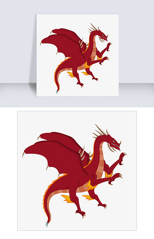 西方神话世界的飞龙手绘形象