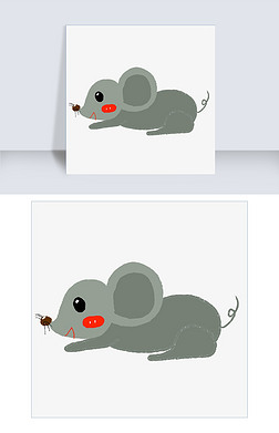 手绘卡通动物老鼠插画
