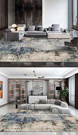 抽象美式复古客厅卧室地毯