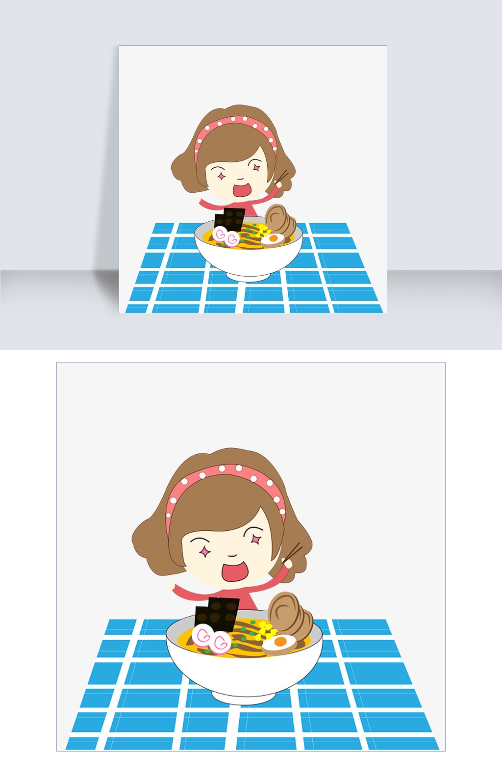 吃拉面女生秋季养膘