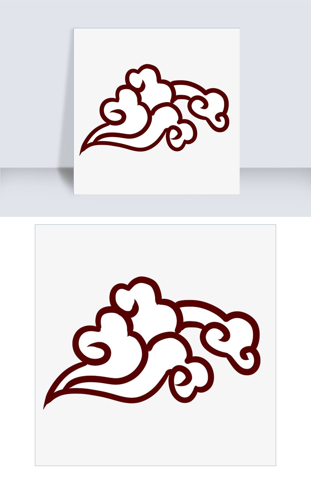 线条祥云云纹花纹插画