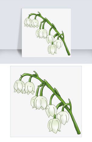 铃兰卡通手绘插画