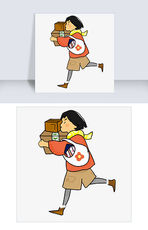 双十一收到快递后飞奔回家的少年