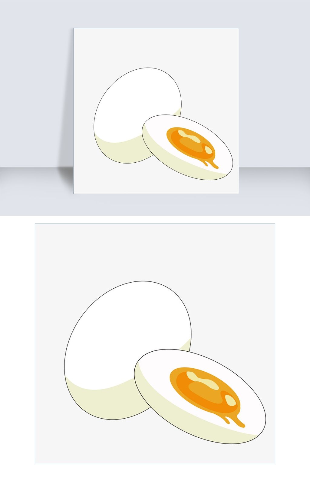 手绘咸鸭蛋美食插画