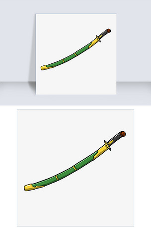 原创手绘兵器佩刀插画版权可商用