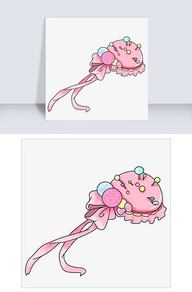 手绘卡通针线包插画