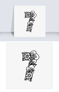 创意雕花奢华雕刻数字7