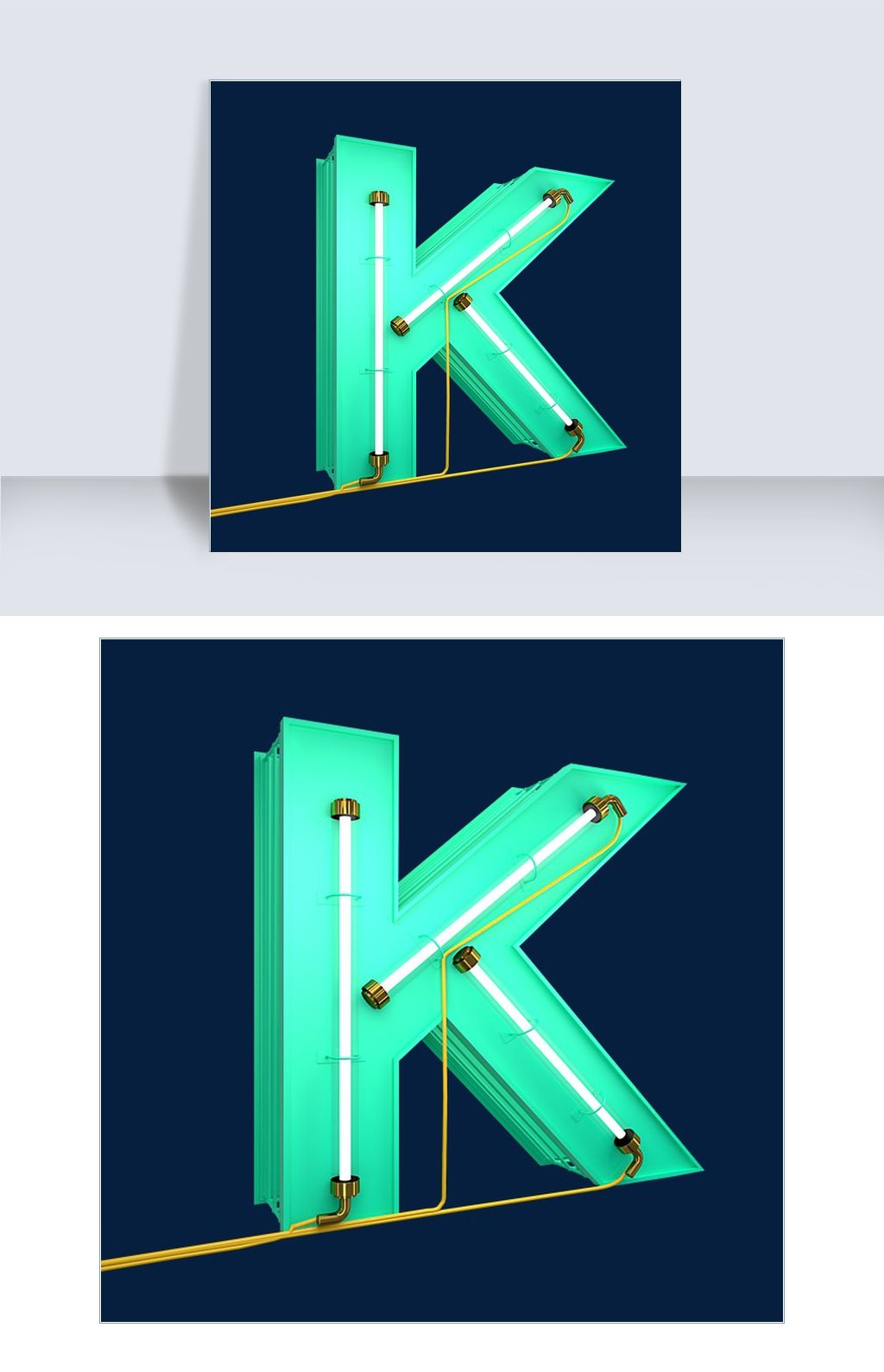 字母素材3d立体灯管字下载-编号26364473-其他外国艺术字设计-我图网