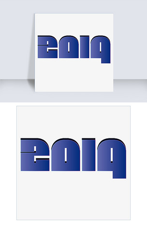 矢量蓝色渐变2019设计字体千库原创