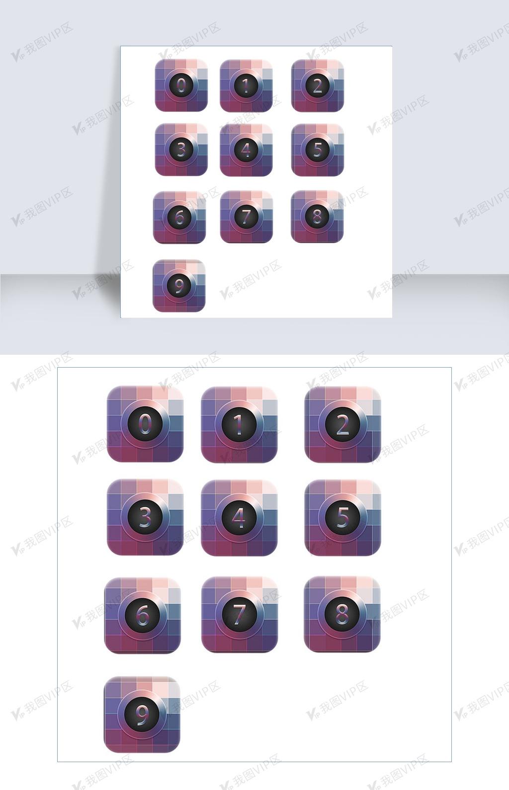 图标型大写数字合集千库原创