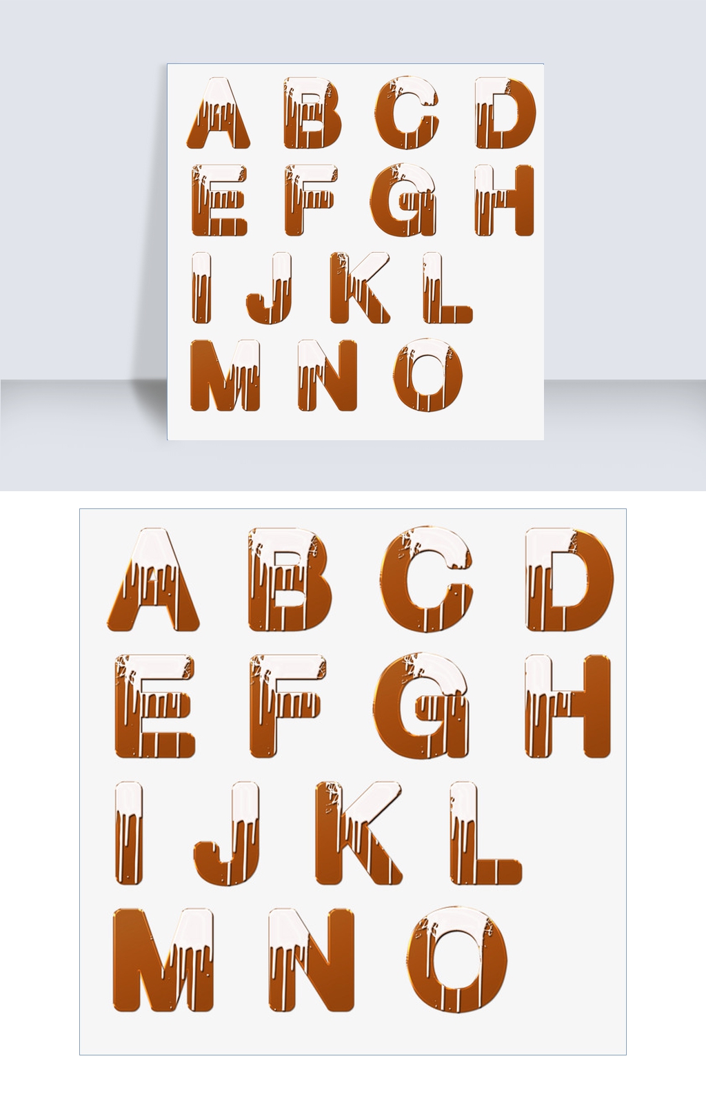 千库原创巧克力牛奶饼干英文字母