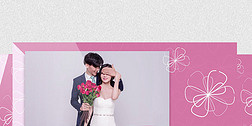 粉色婚礼图文相册AE模板
