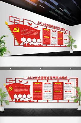 2019两会民生热点解读展板