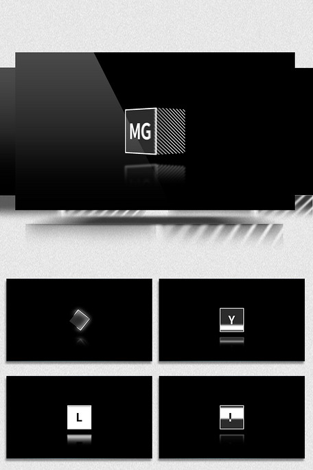 高清2019简约黑白灰片头尾logo素材(aep格式)免费下载_片头片尾|logo