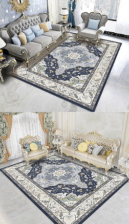 时尚美式抽象古典波斯欧式复古地毯地垫图案