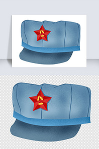 帽子八一红军红色五星军帽版权可商用