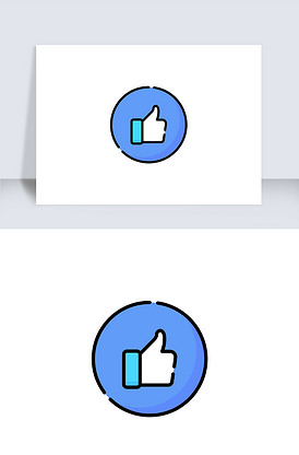 蓝色精致网页ui点评好评矢量ico.