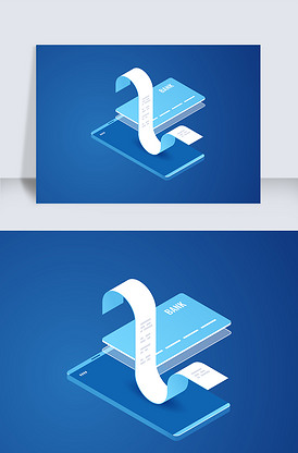 找相似2019年蓝色2.5d银行卡金融图.找